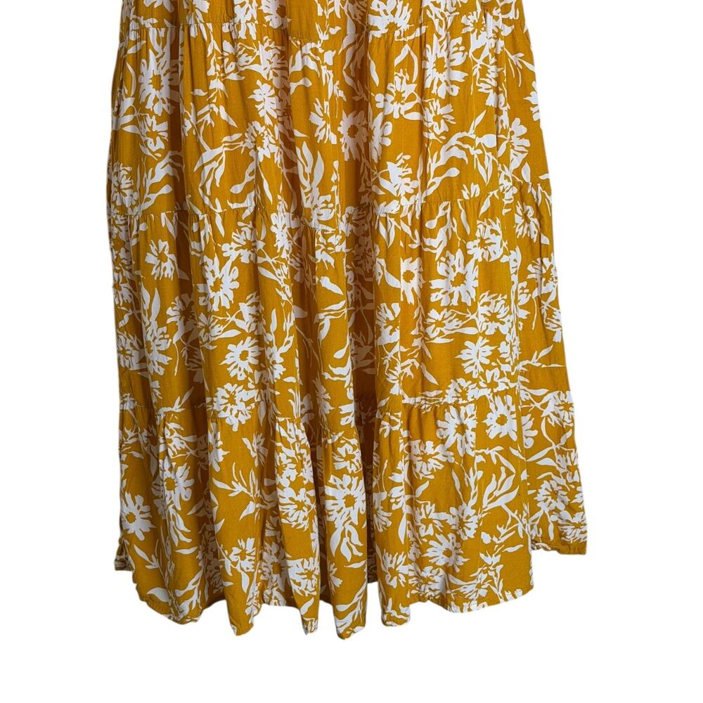 Hope Ave Tiered Dress Boho A Line Floral Gold S bv - Picture 4 of 10